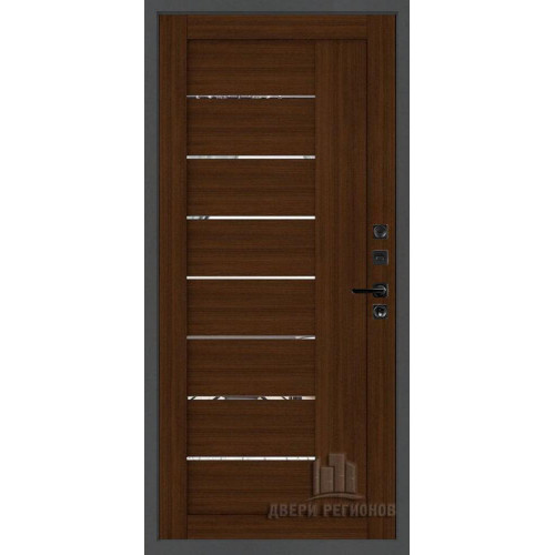 Входная металлическая дверь Regidoors Президент Лайн ТИТАН LIGHT 2110 с зеркалом "Орех вельвет"