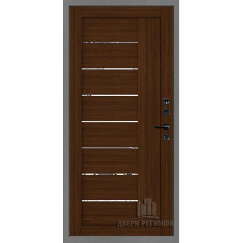 Входная металлическая дверь Regidoors Сенатор SOLID LIGHT 2110 с зеркалом "Орех вельвет"