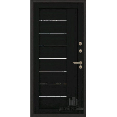 Входная металлическая дверь Regidoors ГОЛИАФ ТЕРМО LIGHT 2110 с зеркалом "Шоко велюр"