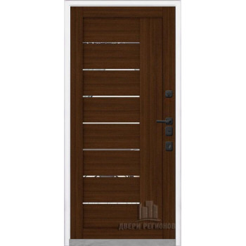 Входная металлическая дверь Regidoors КОМПОЗИТ ТЕРМО LIGHT 2110 с зеркалом "Орех вельвет"