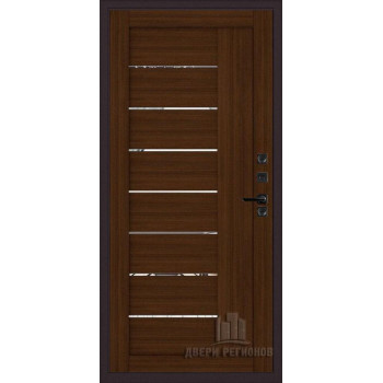 Входная металлическая дверь Regidoors ПАНЦИРЬ ТЕРМО LIGHT 2110 с зеркалом "Орех вельвет"