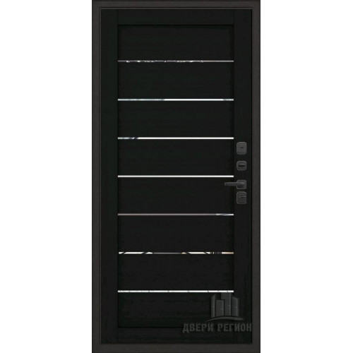Входная металлическая дверь Regidoors Президент Стайл LIGHT 2125 с зеркалом "Шоко велюр"