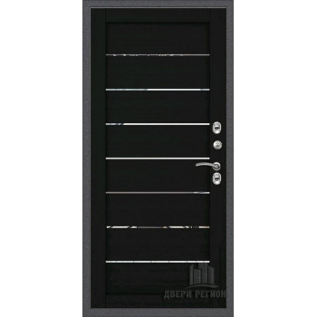 Входная металлическая дверь Regidoors Термо 3 Серебро LIGHT 2125 с зеркалом "Шоко велюр"