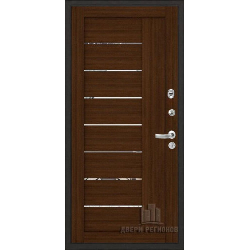 Входная металлическая дверь Regidoors Центурион Mottura LIGHT 2110 с зеркалом "Орех вельвет"
