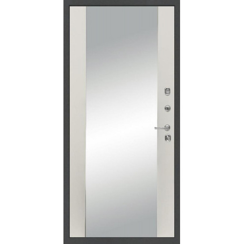 Входная металлическая дверь STR MX-29 Д-15 с зеркалом, Цвет "Шампань Soft-touch"